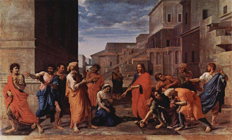 Nicolas Poussin Christus und die Ehebrecherin